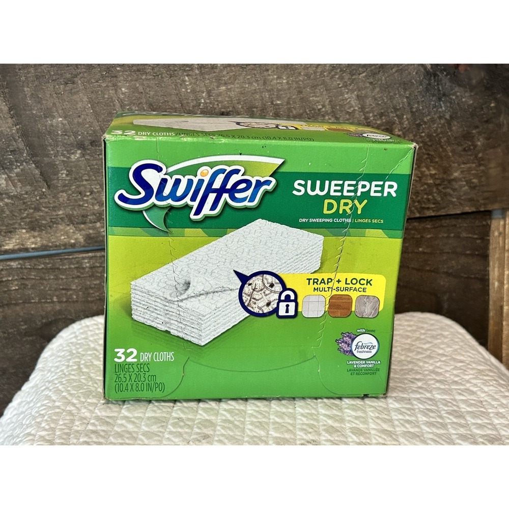Swiffer Sweeper Dry Sweeping Cloths, Refills, Unscented,‎ 32 ct.